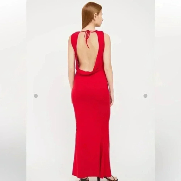 NWT  Reformation Red Backless Maxi Dress in Size Small - Picture 2 of 4